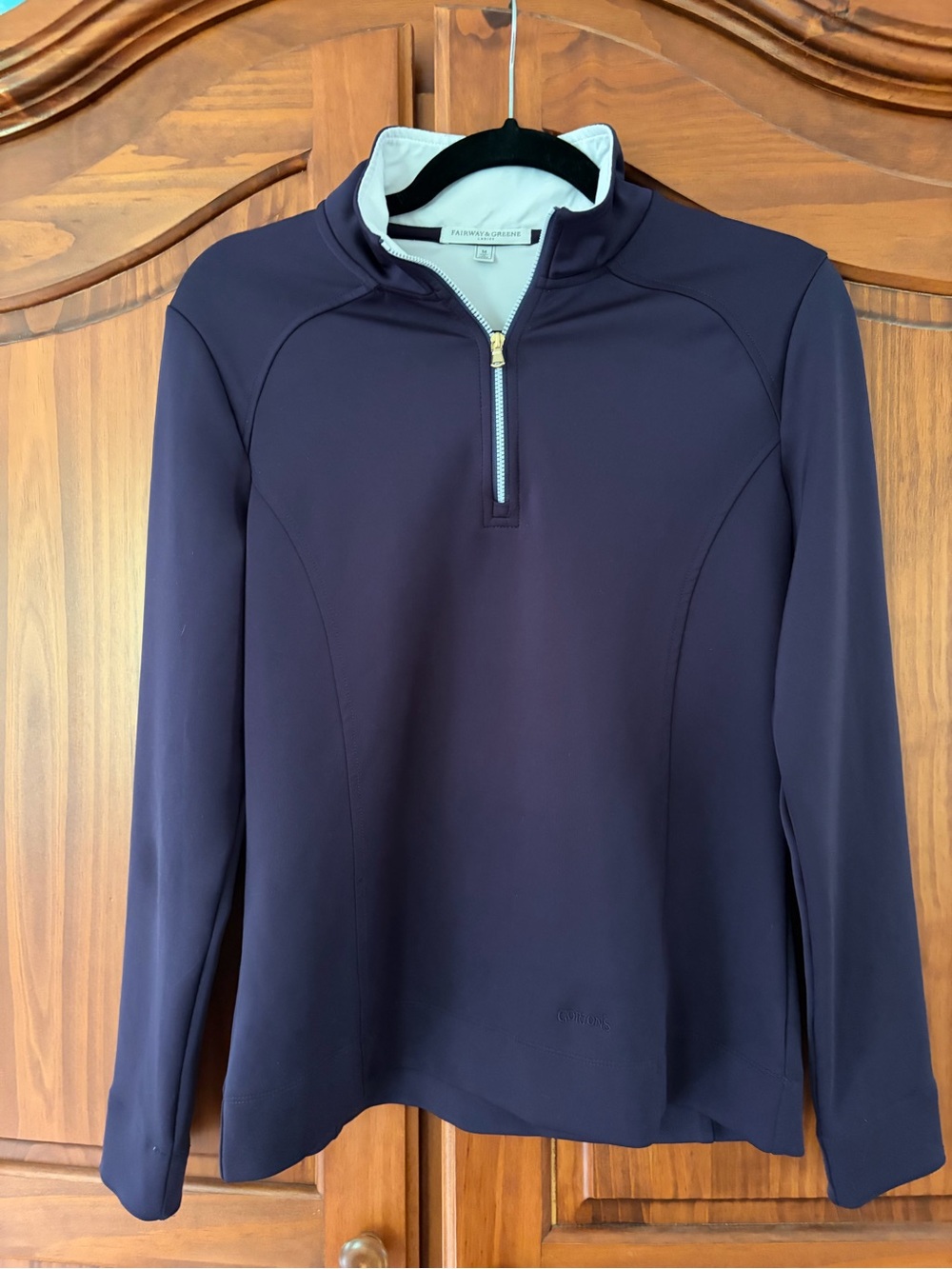 Fairway & Greene Ladies Navy Quarter-Zip Pullover Size Medium